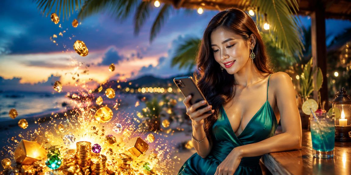 Pemain menggunakan telefon untuk semak promosi kasino mudah alih 75200 di Langkawi